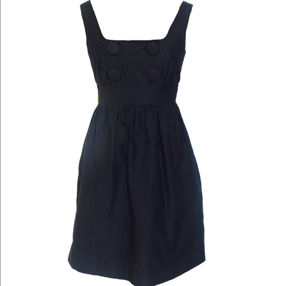 Banana Republic Black and White Polka Dot Dress with Button Detail • Size 2 🗣 - Picture 1 of 4